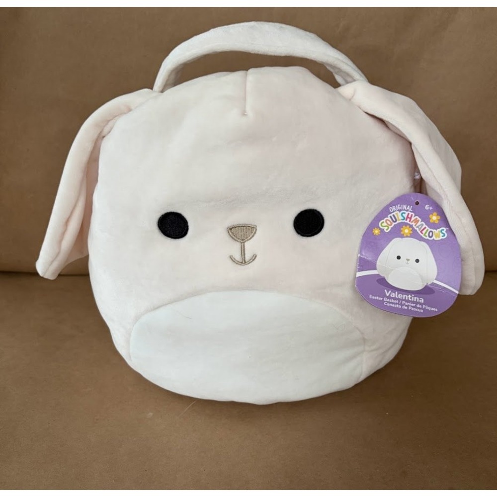 Squishmallows Valentina Bunny Easter Basket 12" Plush – NWT